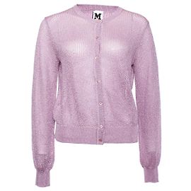 MISSONI, Lila Strickjacke mit Lurex Lila