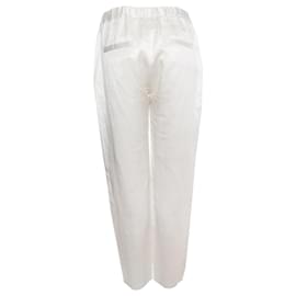 Maison Martin Margiela-Maison Margiela, pantalon blanc brillant-Blanc