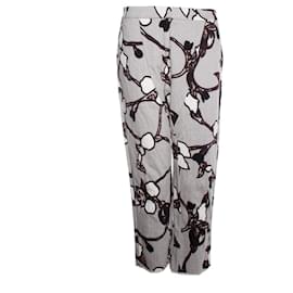 Marni-Marni, trousers with flower print-Grey