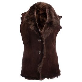 Autre Marque Carla V, Brown fur vest Brown