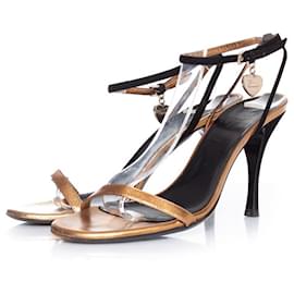 Gucci-gucci, Gold sandal with straps-Golden