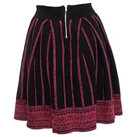 Maje-Maje, Black wool skirt with embroidery-Black