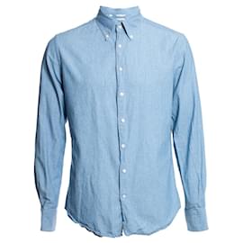 Autre Marque-Fornitura di tute, Camicia in denim azzurro-Blu