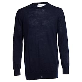 COMME des GARCONS, Blauer Wollpullover. Blau