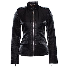Barbara Bui, Schwarze glänzende Militärjacke Schwarz