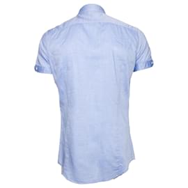 Dsquared2-Dsquared2, Camisa azul clara com mangas curtas.-Azul