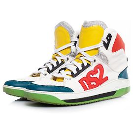 Dsquared2, Baskets montantes color block. Multicolore