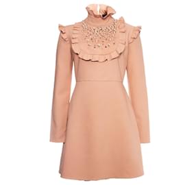 Elisabetta Franchi-Elisabetta Franchi, dress with beads and pearls.-Pink,Other