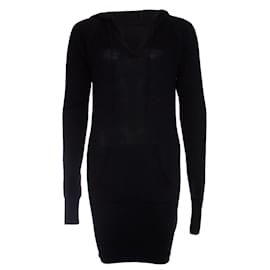 Autre Marque-Rebel Cashmere, Hooded sweater dress with skull-Black