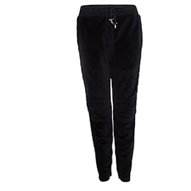 Balmain-balmain, Pantaloni sportivi in velluto.-Nero