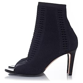 Gianvito Rossi-Gianvito Rossi, Bottines extensibles à bout ouvert-Noir