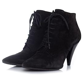 Saint Laurent-SAINT LAURENT, Bottines à lacets en daim-Noir