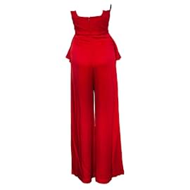 Roland Mouret-Roland Mouret, Mono rojo palabra de honor con peplum-Roja