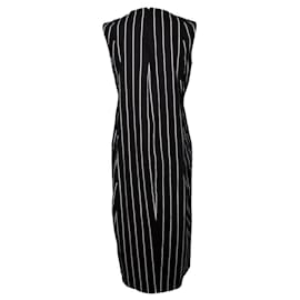Balenciaga-balenciaga, Maxi dress with striped print-Black