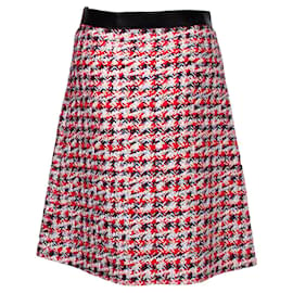 Louis Vuitton Padded Pleated Mini Skirt, Black, 38