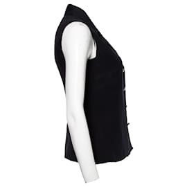 Gianni Versace-Gianni Versace Couture, Sleeveless blouse top-Black
