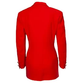 Gianni Versace-Gianni Versace Couture, Coleção Bondage blazer vermelho para passarela-Vermelho
