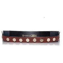 Gianni Versace, cinto com tachas Marrom Azul