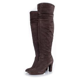 Autre Marque Paul Warmer, Suede overknee boots Brown