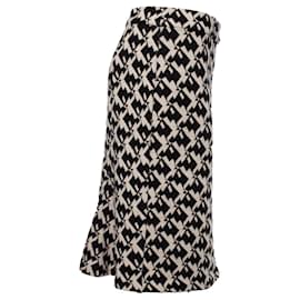 Autre Marque-Diane von Furstenberg, Knitted skirt with graphic print-Black