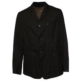 JIL SANDER, Black wind coat in size 54/l. Black