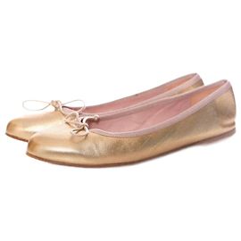 Autre Marque Paulo Warmer, Sapatilhas de couro dourado. Dourado