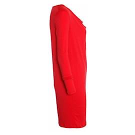 Wolford-WOLFORD, robe en laine rouge.-Rouge