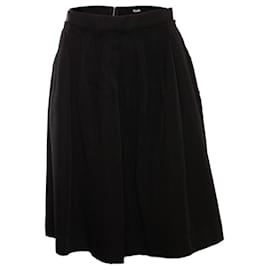 Dolce & Gabbana-DOLCE & GABBANA, black pleated skirt in size IT46/M.-Black