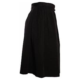 Dolce & Gabbana-DOLCE & GABBANA, black pleated skirt in size IT46/M.-Black