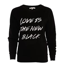 Autre Marque-Nikki, Black sweater with print in size 34/XS.-Black