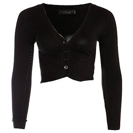 Twin Set Twin-set, cardigan boléro noir avec pierres/séquences en taille XS. Noir