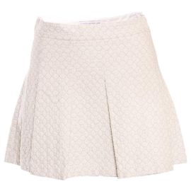 Autre Marque 10 cruce de Derek Lam INTERMIX, beige/falda plisada blanquecina en talla 0/XS. Blanco Otro