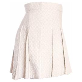 Autre Marque-10 crossby Derek Lam INTERMIX, Beige/offwhite pleated skirt in size 0/XS.-White,Other