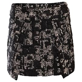 Autre Marque-Marissa Webb,  boucle style skirt with double flap-Black