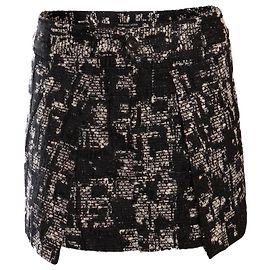 Autre Marque Marissa Webb,  gonna stile bouclé con patta foderata Nero