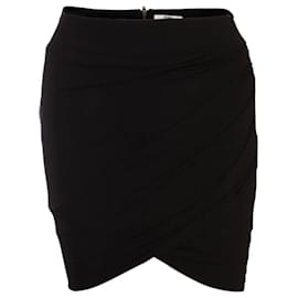 Helmut Lang, jupe drapée noire en taille P/S. Noir