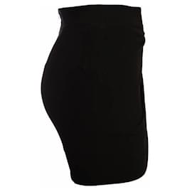 Helmut Lang-Helmut Lang, falda drapeada negra en talla P/S.-Negro