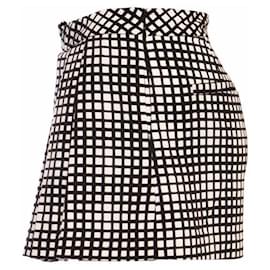 Autre Marque-L’ agence, black and white square printed shorts/skirt in size 0/XS.-Black,White