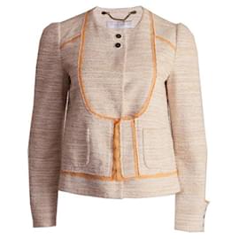 Proenza Schouler Proenza Schuler, Lachsfarbener Bouclé-Blazer. Andere Orange