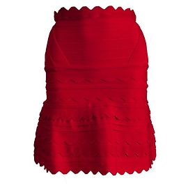 HERVE LEGER, gonna aderente rossa taglia S. Rosso