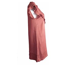 Stella Nova-Stella Nova, vestido antigo de cetim rosa.-Rosa