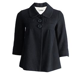 Chloé Black Cotton Jacket Size S Black
