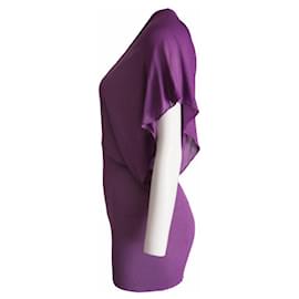 Etro-ETRO, vestido morado con mangas acampanadas en talla 46 ESO/METRO.-Púrpura