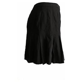 Givenchy-Givenchy, jupe plissée noire-Noir