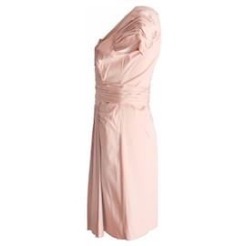 Prada-Prada, robe froissée rose.-Rose