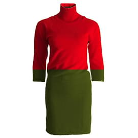 Louis Vuitton-Louis Vuitton, red dress with turtle neck-Red