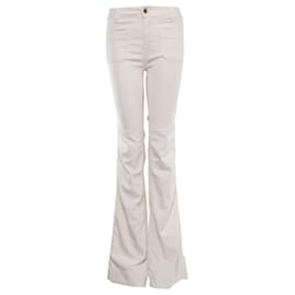 Autre Marque-Virginie Castaway, jeans a zampa beige-Bianco