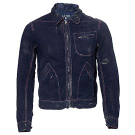 Armani Jeans, Blauer Denim-Cardigan mit Reißverschluss Blau