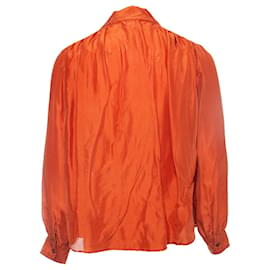 Masscob-Masscob, Blusa in seta arancione-Arancione