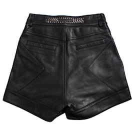 Philipp Plein-Philipp Plein, stud embellished leather shorts-Black